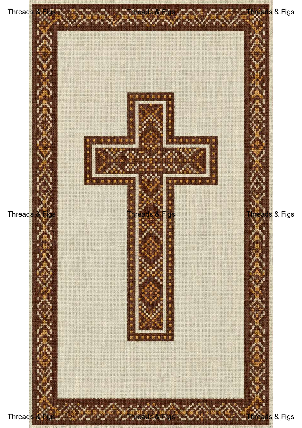 Fallahi Cross — Tatreez-Inspired Cross Phone Wallpaper | Set of 3
