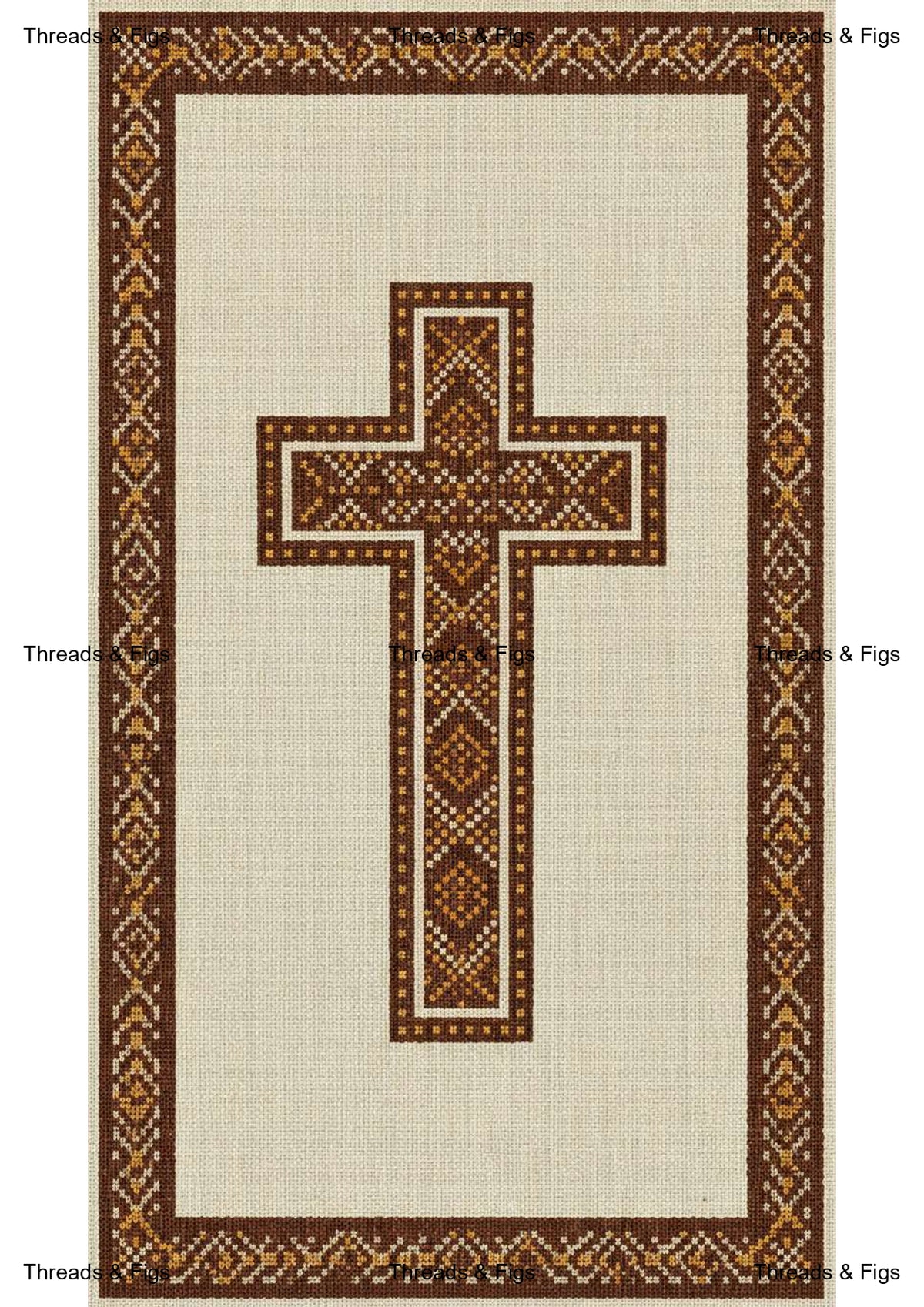 Fallahi Cross — Tatreez-Inspired Cross Phone Wallpaper | Set of 3