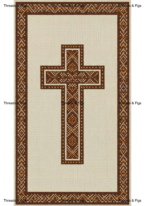 Fallahi Cross — Tatreez-Inspired Cross Phone Wallpaper | Set of 3